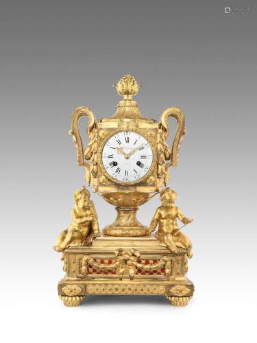 A fine third quarter of the 18th century French ormolu mantel clock  D.F. Dubois, Paris