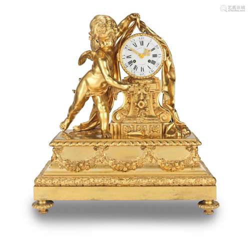 A fine 19th century French ormolu mantel clock  The dial signed 'Julien Le Roy a Paris', the movement by Vincenti and numbered 315