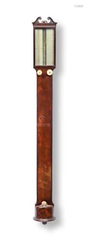 A good late 18th century mahogany stick barometer Ramsden, London