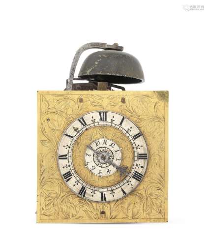 A late 17th century thirty hour wall alarm timepiece Unsigned