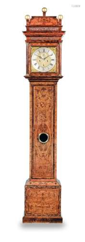 An impressive early 18th century marquetry inlaid walnut longcase clock of one month duration Jonathan Marsh, London