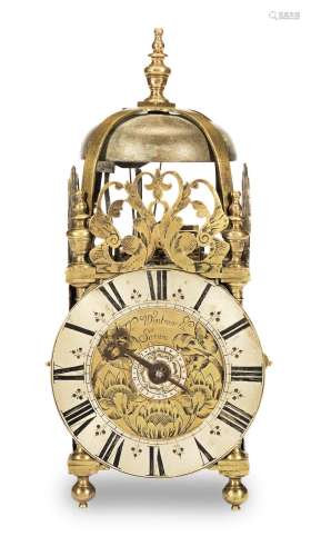 A late 17th century lantern clock of small size Thomas Wentworth, Sarum (Salisbury)