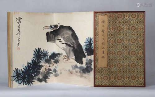 A BOOK OF PAPER PAINTINGS SIGN PANTIANSHOU