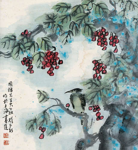 杨正新（b.1942） 花鸟 立轴 设色纸本