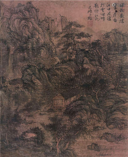 石涛（1642～1707） 山水 立轴 水墨绢本