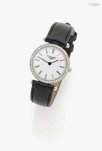 A DIAMOND SET LADY'S WRISTWATCH Switzerland, LONGINES, Model: LA GRANDE CLASSIQUE