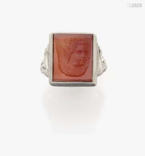 A HISTORICAL CARNELIAN RING California, Sonoma, circa 1890