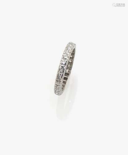 A DIAMOND SET ETERNITY RING USA, 1970s