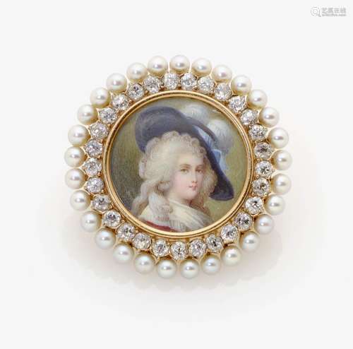 A PENDANT WITH A PORTRAIT OF MARIE ANTOINETTE France, circa 1880, JAQUES & MARE