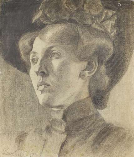 PUTZ, LEO Portrait of a Lady with Hat