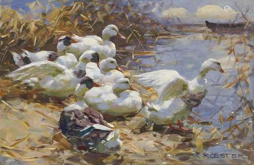 KOESTER, ALEXANDER Seven Ducks at the Shore