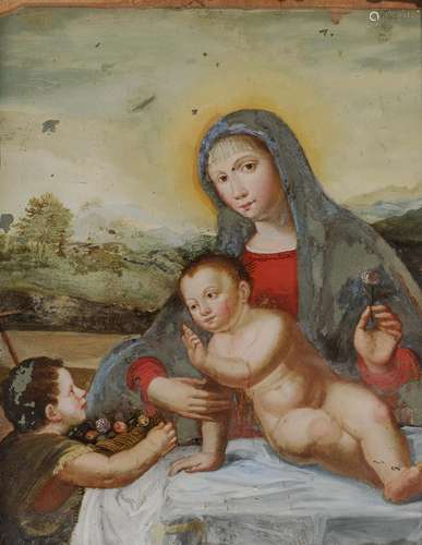 MADONNA WITH CHILD AND JOHN THE BAPTIST South German, 18th century