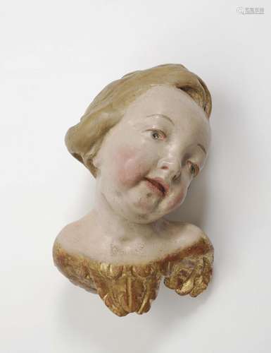 WINGED ANGEL HEAD Bavaria, mid 18th century