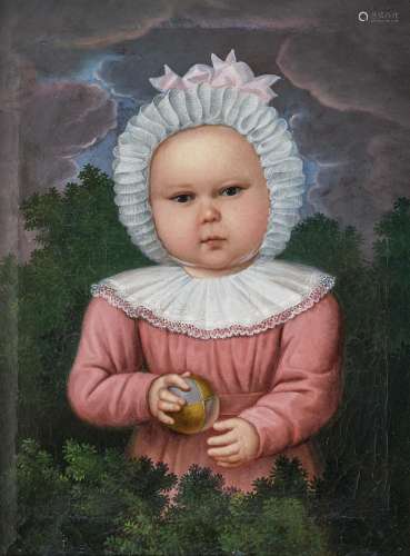 GERMAN OR AUSTRIAN SCHOOL 1st half of the 19th century Portrait of a Child with Ball