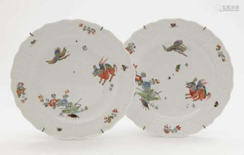 TWO PLATES Meissen, circa 1740