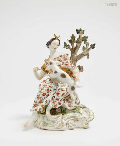 DIANA WITH HUNTING DOG Meissen, mid 18th century, Model by J. J. Kändler