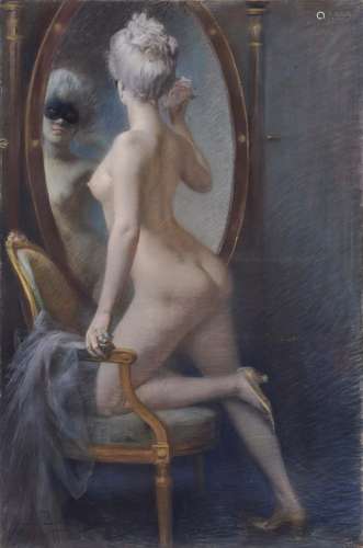 PAUSINGER, CLEMENS VON Female nude in Front of the Mirror