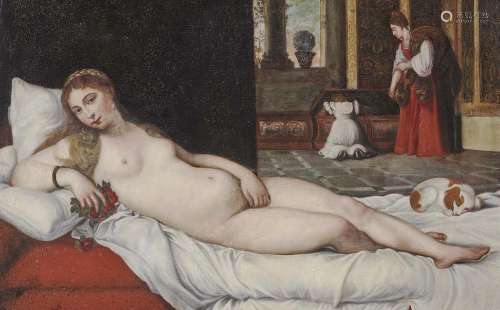 (Follower of) Titian (Tiziano Vecellio) 17th century Venus of Urbino