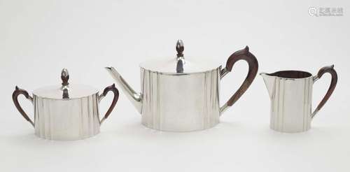 A THREE PIECE TEA SERVICE Koch & Bergfeld, Bremen, 1913