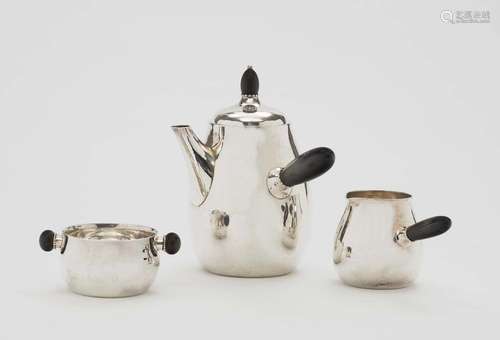 A 3-PIECE COFFEE SERVICE Georg Jensen, Copenhagen, circa 1935