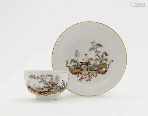 A CUP AND SAUCER Meissen, 3rd quarter of the 18th century