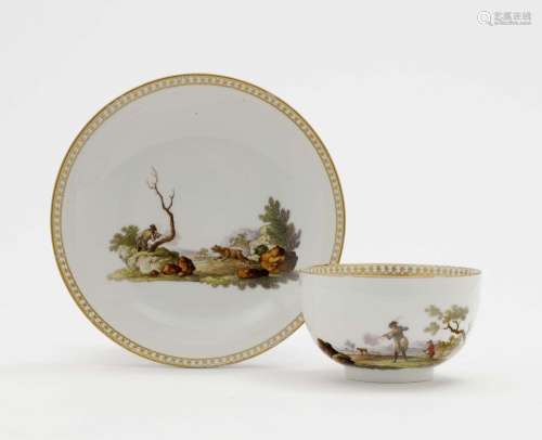 A CUP AND SAUCER Meissen, Marcolini
