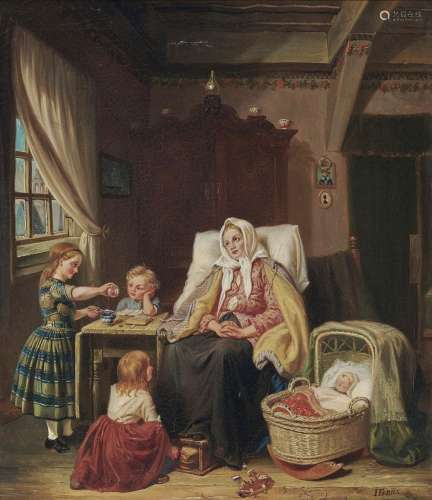 FABIUS, JAN (J. CZN) Mother with her Children