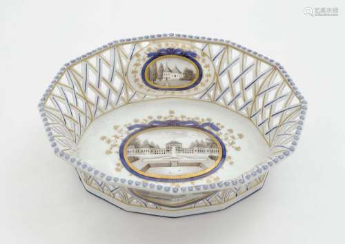 AN OVAL BASKET BOWL Nymphenburg, after the model by Dominikus Auliczek