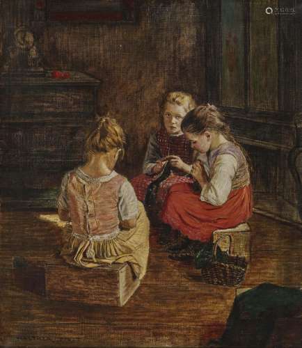 FIRLE, WALTHER Three Knitting Girls