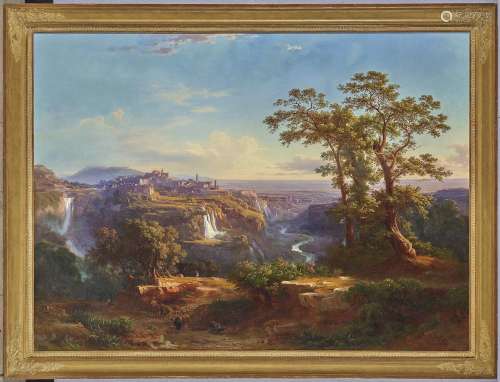 FREY, JOHANN JAKOB View of Tivoli and the Waterfalls
