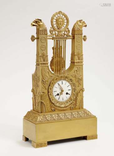 A LYRA CLOCK France, 1st half of the 19th century