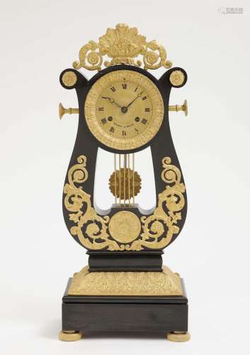 A LYRA CLOCK France (Melun), 1st half of the 19th century, Bechot
