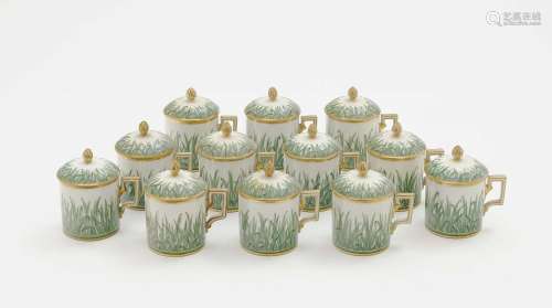 TWELVE LIDDED CUPS Vienna, 1808