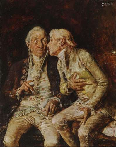 LONZA, ANTONIO Two Older Gentlemen in Lively Conversation