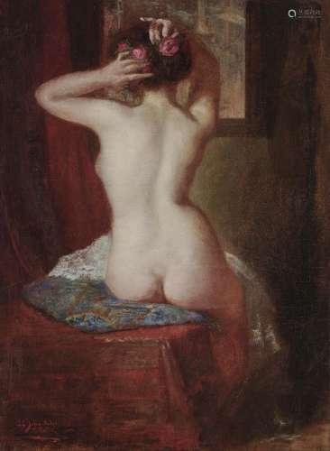 SCHMUTZLER, LEOPOLD Female nude, Shown from Back