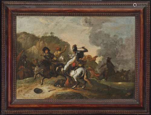 MONOGRAMMIST WIB (WENZEL IGNAZ BROSCH) 18th century Cavalry Battle
