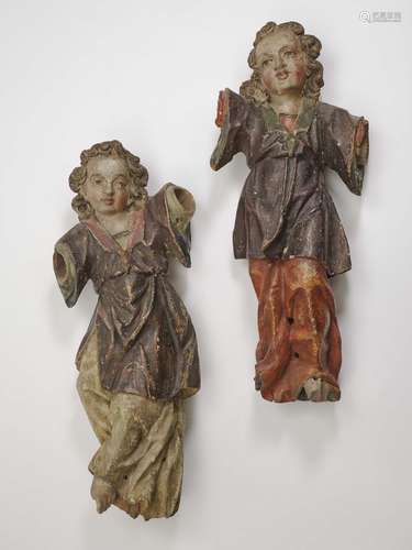 A PAIR OF ANGELS South German, late 17th century