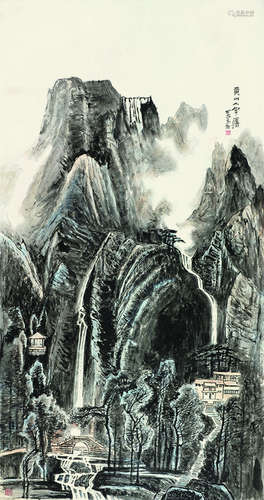 李可染 山水 纸本