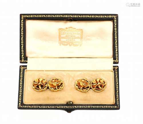 PAIR OF CUFF-LINKS, ART NOUVEAU