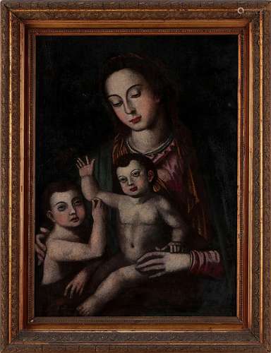 PENINSULAR SCHOOL, 17TH CENTURY, OUR LADY WITH THE CHILD AND ST. JOHN