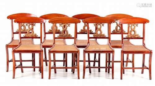 SET OF 8 CHAIRS, EMPIRE