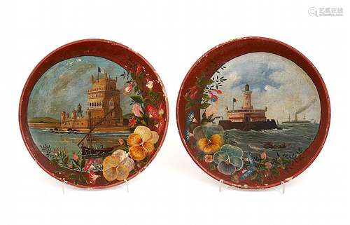 PAIR OF DECORATIVE PLATES