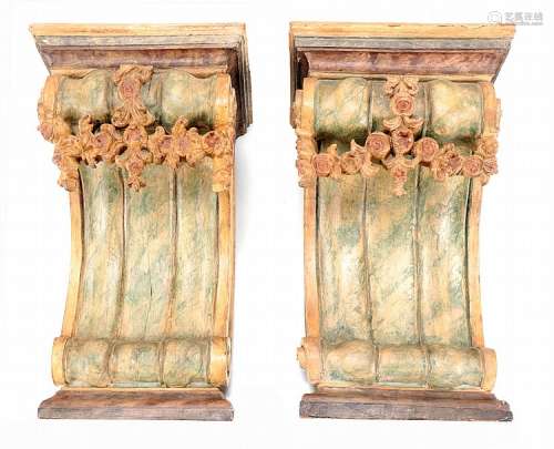 PAIR OF ARCHITECTURAL ELEMENTS