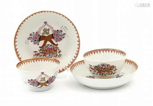 PAIR OF BOWLS, SAUCERS