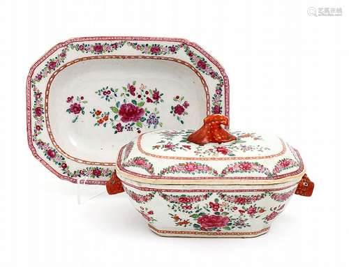 SMALL TUREEN WITH A PLATTER