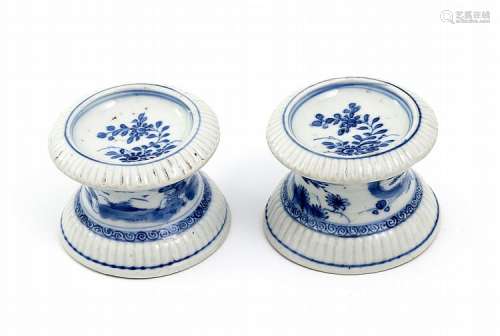 PAIR OF SALT CELLARS IN A FLUTED SHAPE