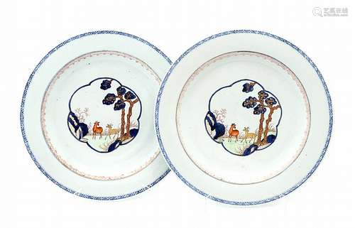 PAIR OF LARGE PLATES