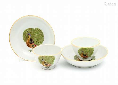 RARE PAIR OF BOWLS, SAUCERS