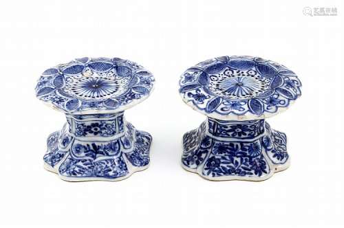 PAIR OF SALT CELLARS IN A FLUTED SHAPE