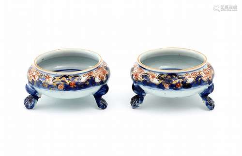 PAIR OF FOOTED SALT CELLARS